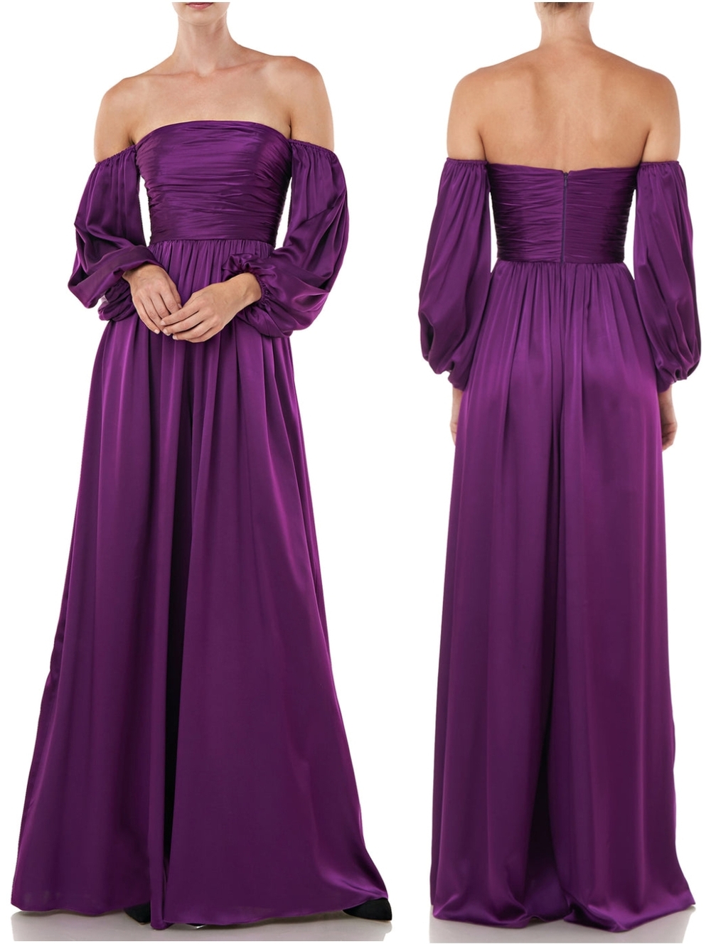 Amur Ollie Wide Leg Jumpsuit 100% Purple Silk 8/Medium NWT New